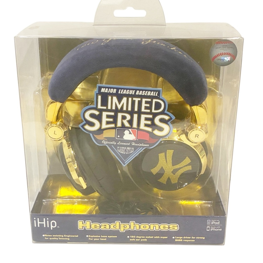iHip Official MLB - NEW YORK‎ YANKEES - Noise Isolation Pro DJ Quality Headphone